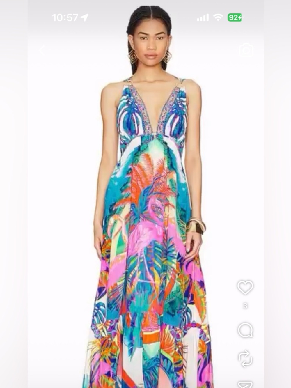 Camila V-Neck Maxi Dress in Multicolor